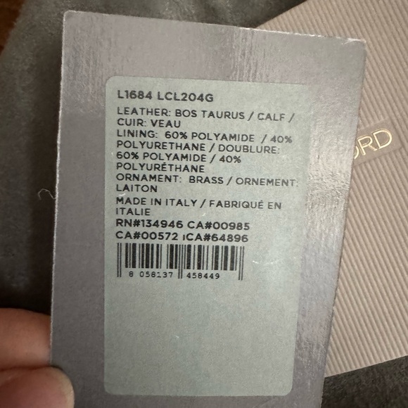 TOM FORD Large Metallic Calfskin Leather Bucket Bag in Silver NWT - Picture 10 of 14